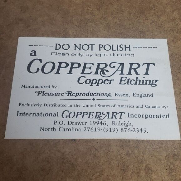 Colonial Williamsburg Courthouse Copper Etching Picture - Picture 7 of 10